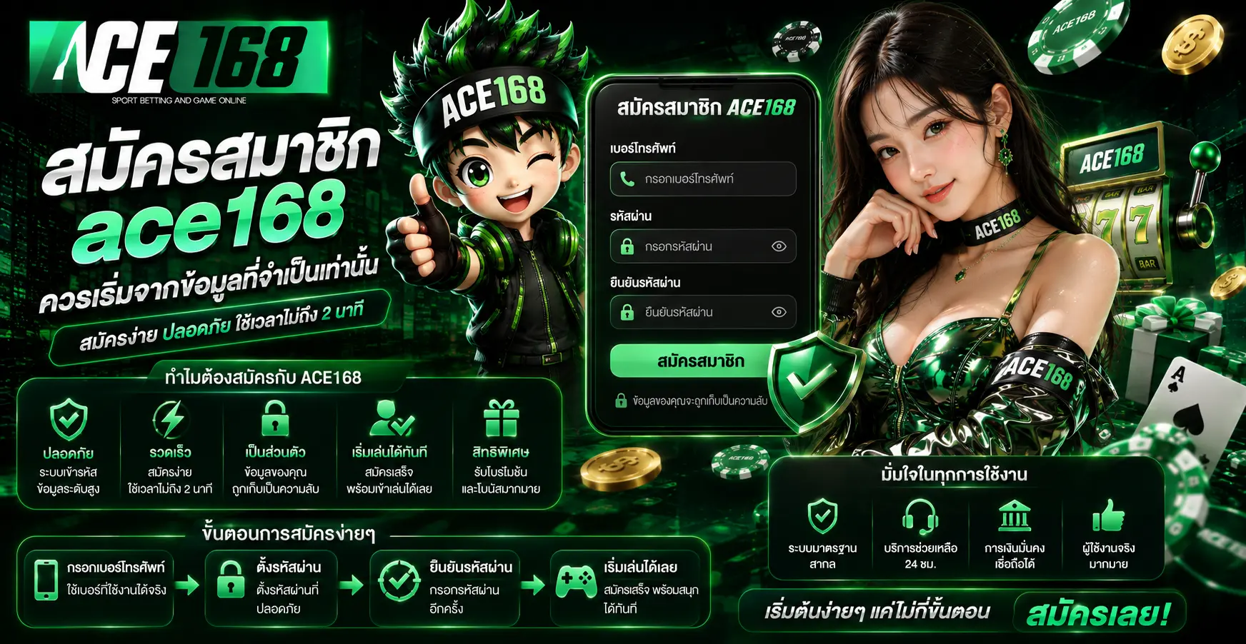 สมัครสมาชิก ace168 ควรเริ่มจากข้อมูลที่จำเป็นเท่านั้น